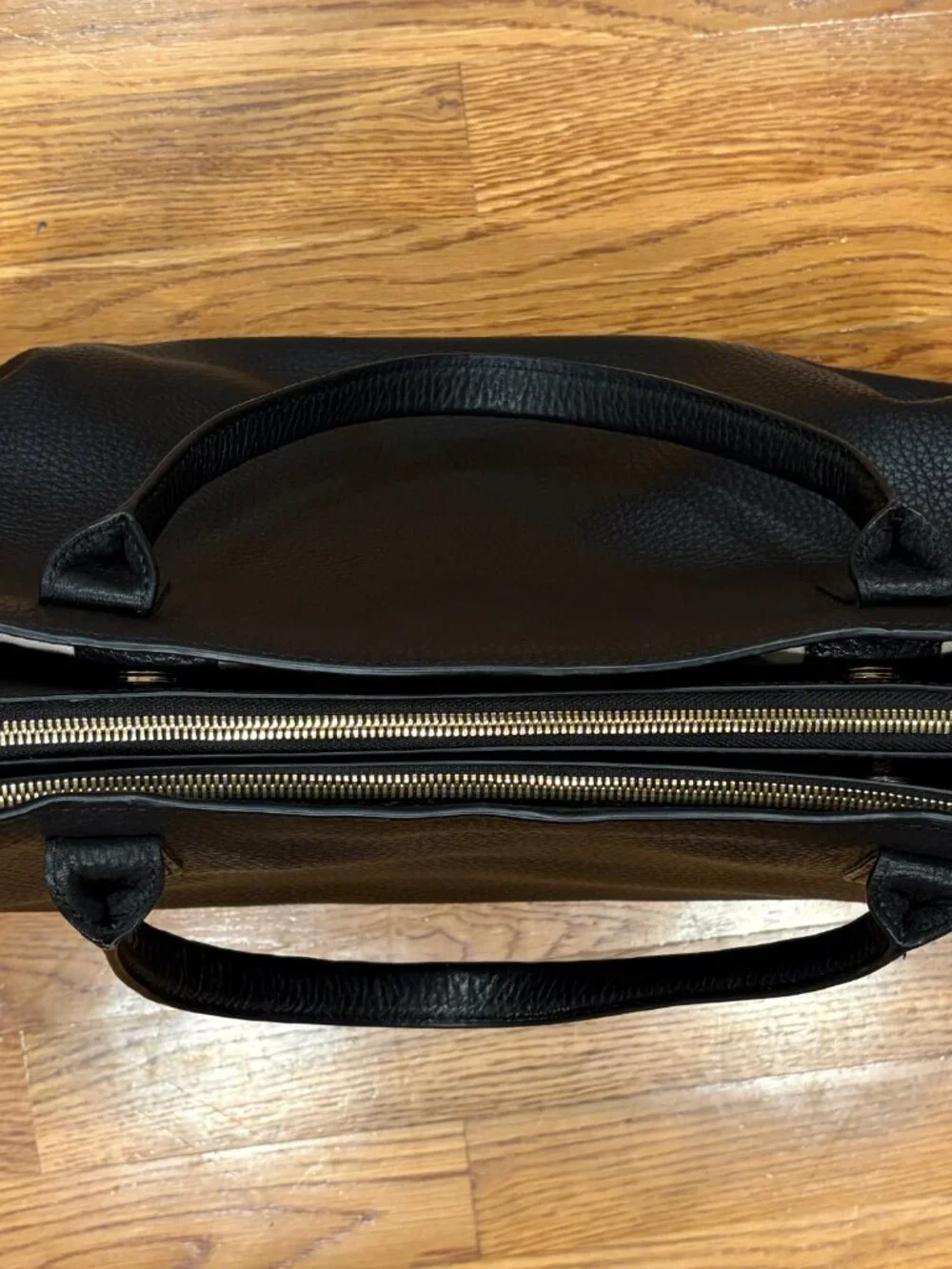 Mark & Graham Caroline Leather Handbag/Laptop Bag, Black, Good Used Condition